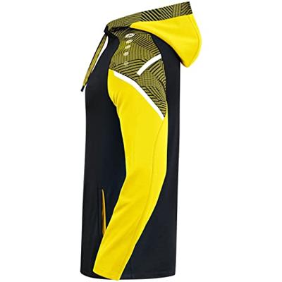 JAKO 6722K Sweater Met Kap Performance Kids - Zwart/Zachtgeel - 164