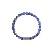Luxe edelsteen armband met naam - Blauw - M - thumbnail