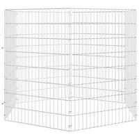 Dierenverblijf 6 panelen 54x80 cm gegalvaniseerd ijzer - thumbnail
