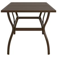 Tuintafel 140x80x72 cm staal bruin - thumbnail