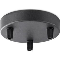 Light depot - plafondkap metaal 3 lichts - zwart - Outlet Light depot - plafondkap metaal 3 lichts - zwart - Outlet