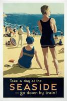 Poster - Seaside, een dagje strand, poster uit 1930, 3 maten, Premium Print - thumbnail
