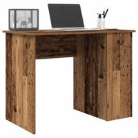 Bureau 100x55x75 cm bewerkt hout oud houtkleurig - thumbnail
