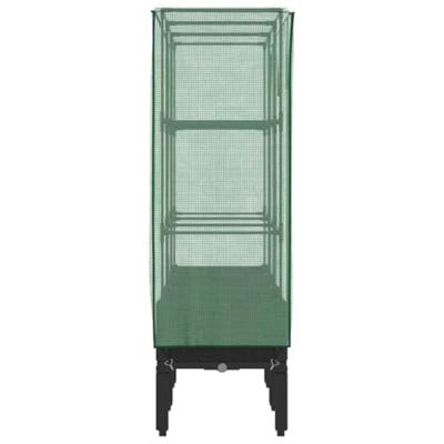 Plantenbak verhoogd met kashoes 120x40x140 cm rattanlook