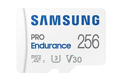 Samsung PRO Endurance + Adapter microSDXC 256GB Micro SD-kaart Wit