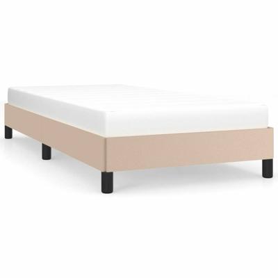 Bedframe kunstleer cappuccinokleurig 90x190 cm Bedframe kunstleer cappuccinokleurig 90x190 cm