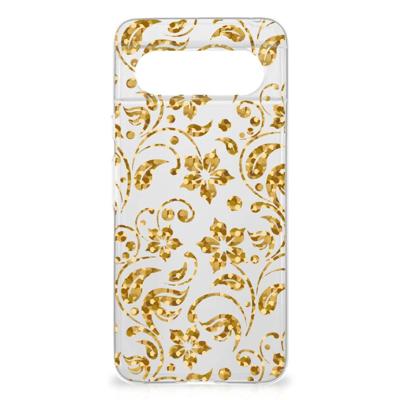 Google Pixel 8 | TPU Case | Gouden Bloemen Google Pixel 8 | TPU Case | Gouden Bloemen