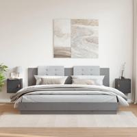 Wandkasten 2 st 31,5x30x30 cm massief grenenhout grijs - thumbnail