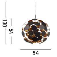 Searchlight Design hanglampDiscus Ø 54cm - 3076-6BG - thumbnail