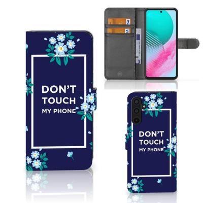Samsung Galaxy M54 Portemonnee Hoesje Flowers Blue DTMP Samsung Galaxy M54 Portemonnee Hoesje Flowers Blue DTMP