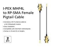 Akasa I-PEX MHF4L zu RP-SMA Kabel - 2er-Pack 15cm - Kabel - Antenne/TV Glasvezel kabel 0,15 m - thumbnail