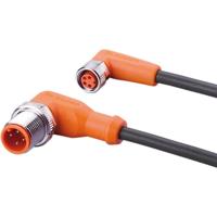 ifm Electronic EVC368 Verbindingskabel Aantal polen (sensoren): 4, 4 Stekker, haaks, Bus, haaks 0.3 m 1 stuk(s) - thumbnail