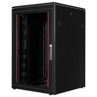 ROLINE 19-inch netwerkkast Pro 22 U, 800x800 BxD Glazen deur zwart - thumbnail