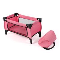 Poppen Reisbedje Deluxe - Melange Pink - thumbnail