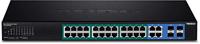 TRENDnet TPE-2840WS 28-poorts Gigabit Web Smart PoE+ Switch, 24 Gigabit poorten + 4 SFP-slots, PoE 10/100/1000 Mbps, 185 watt PoE-totaal vermogen, 56 Gbps schakelcapaciteit - thumbnail