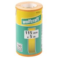 Wolfcraft Schuurpapierrol | Voor hout/metaal | 5m x 115mm | Korrel 100 | 1 stuk - 1773000 - thumbnail