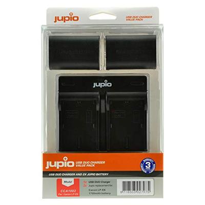 Jupio Kit: 2 x camera-accu LP-E6 1700mAh + USB Dual lader