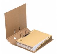 Oxford Touareg ordner, uit karton, ft A4, rug van 8 cm, naturel en wit - thumbnail