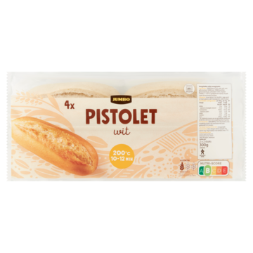 Jumbo Pistolet Wit 4 Stuks