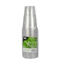25 Drinkbekers PLA pure 250ml glashelder - thumbnail