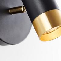Brilliant OpbouwspotVigolo zwart met goud - G03410/86 - thumbnail