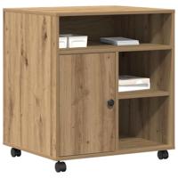 VidaXL Printerstand met opslag artisanaal eikenkleurig 60 x 50 x 67 cm - thumbnail