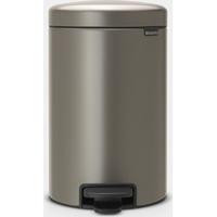 Brabantia NewIcon Pedaalemmer Metaal Platinum 12 Liter - thumbnail