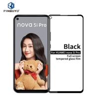PINWUYO 9H 2.5D Full Screen Tempered Glass Film For Huawei Nova5i Pro?Black? - thumbnail