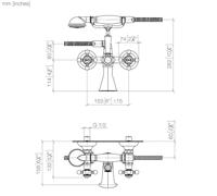Dornbracht Madison Badmengkraan voor wandmontage, met spoeldouche Chroom - thumbnail