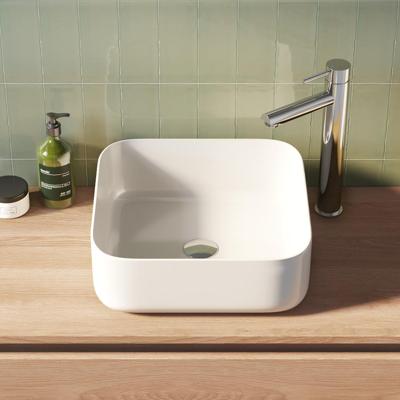 Brauer Dew Waskom - Rechthoekig Afgerond - 39 cm - Keramiek - Hoogglans - Wit