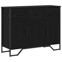 Dressoir Zwart Eiken 97 x 32.5 x 74.5 cm Bewerkt hout - thumbnail