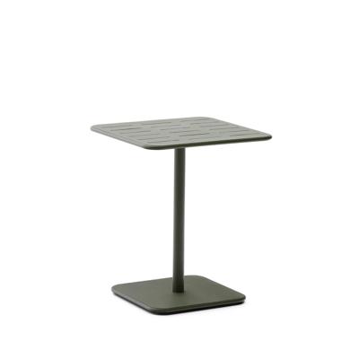 Kave Home Outdoor Bistrotafel 'Brai' Staal, 70 x 70cm, kleur Donkergroen
