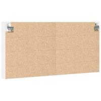 Vitrinekast 100x8,5x50 cm bewerkt hout wit - thumbnail