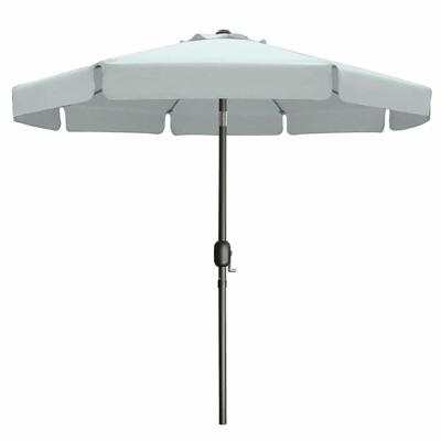 Marbueno Parasol Staal 8 Spaken D300 cm Polyester Wit Tuin, Zwembad, Terras 10489