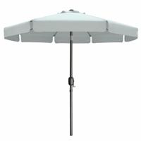 Marbueno Parasol Staal 8 Spaken D300 cm Polyester Wit Tuin, Zwembad, Terras 10489 - thumbnail