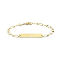 Armband Hart-Graveerplaatje geelgoud 17,5 cm - thumbnail