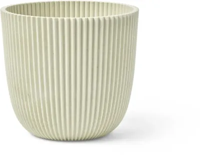 Capi groove bol bloempot 28x27 cm zaagsel beige