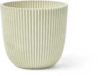 Capi groove bol bloempot 28x27 cm zaagsel beige - thumbnail