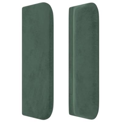 Hoofdbord met randen 103x16x78/88 cm fluweel donkergroen
