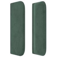 Hoofdbord met randen 103x16x78/88 cm fluweel donkergroen - thumbnail