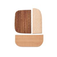 Kave Home Wandpaneel 'Trivax' Set van 3 stuks, Acaciahout - thumbnail