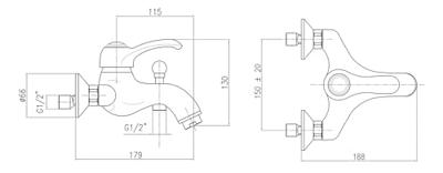 Opbouw Badkraan Sapho Kirké Mengkraan 1-hendel 11.5 cm Chroom Opbouw Badkraan Sapho Kirké Mengkraan 1-hendel 11.5 cm Chroom