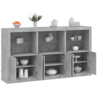 Dressoir met LED-verlichting 181,5x37x100 cm betongrijs - thumbnail