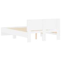 Bedframe met hoofdeinde wit 140x200 cm - thumbnail