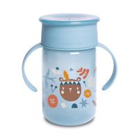 Leerbeker 360° Booo 340 ml SUAVINEX blauw bos - thumbnail