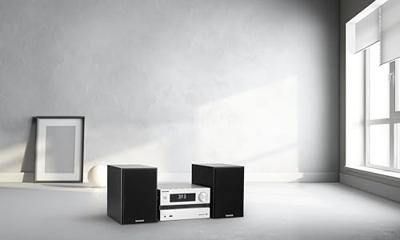 Kenwood M-720DAB home audio set Home audio-microsysteem Zwart, Zilver 25 W