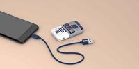 Tribe Star Wars USB naar Lightning Sync & Charge Kabel voor Apple iPhone (Apple MFi gecertificeerd), 22 cm - R2D2 - thumbnail