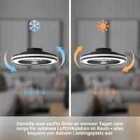 Brilliant G99280/06 Palmero LED-plafondlamp met ventilator LED-module 40 W Zwart - thumbnail