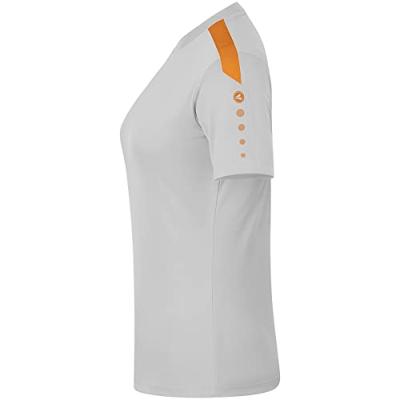 JAKO 4223D Shirt Power Km Dames - Zachtgrijs/Fluo Oranje - 36