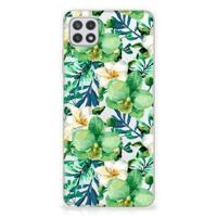 Samsung Galaxy A22 5G | TPU Case | Orchidee Groen - thumbnail